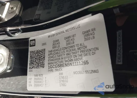 2022 Chevrolet Colorado 2Wd Short Box Wt from USA, damaged, VIN 1GCGSBEN5N1111265